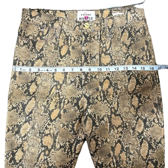 Frame Womens Jeans Le High Skinny Crop Snake Print Size 28 New - Picture 8 of 11